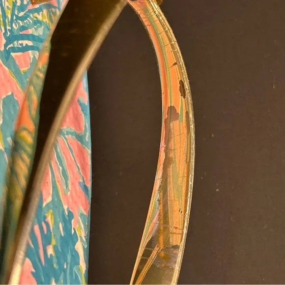 Lilly Pulitzer Multicolor Floral Gold Strap Flip Flops Sandals Womens Size 8 - Picture 11 of 12